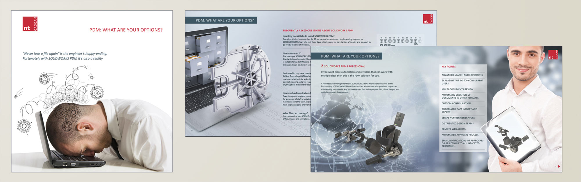 Print Spread examples - NT CAD CAM - marketing literature